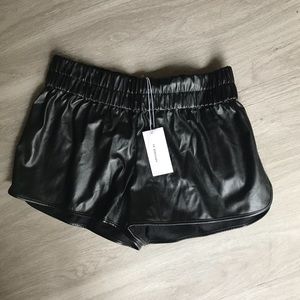 Derek Lam pleather shorts